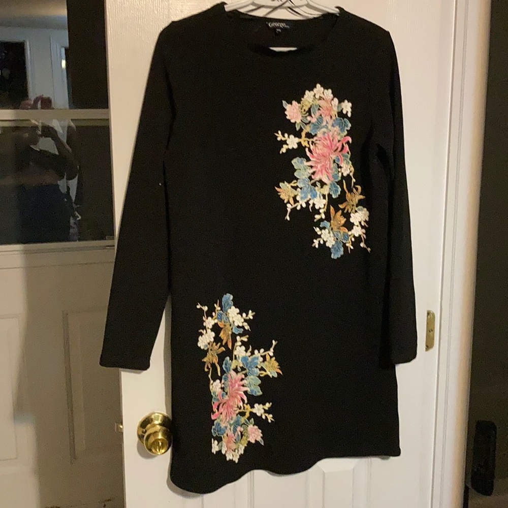 Japanese-style Florals Sheath Dress